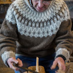 James Crombie in his workshop 2018